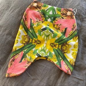 Tropical print skirt